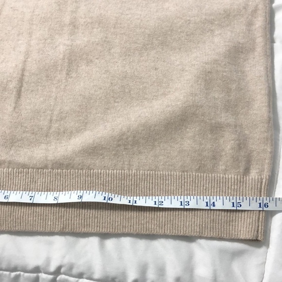 Banana republic mock turtleneck wool blend oatmeal color small and festive scarf - Picture 7 of 11